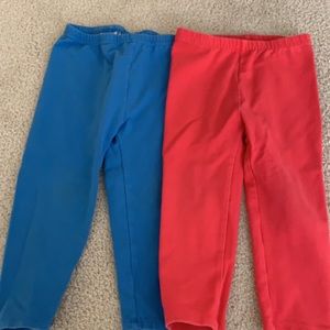 Hanna Andersson red and blue leggings